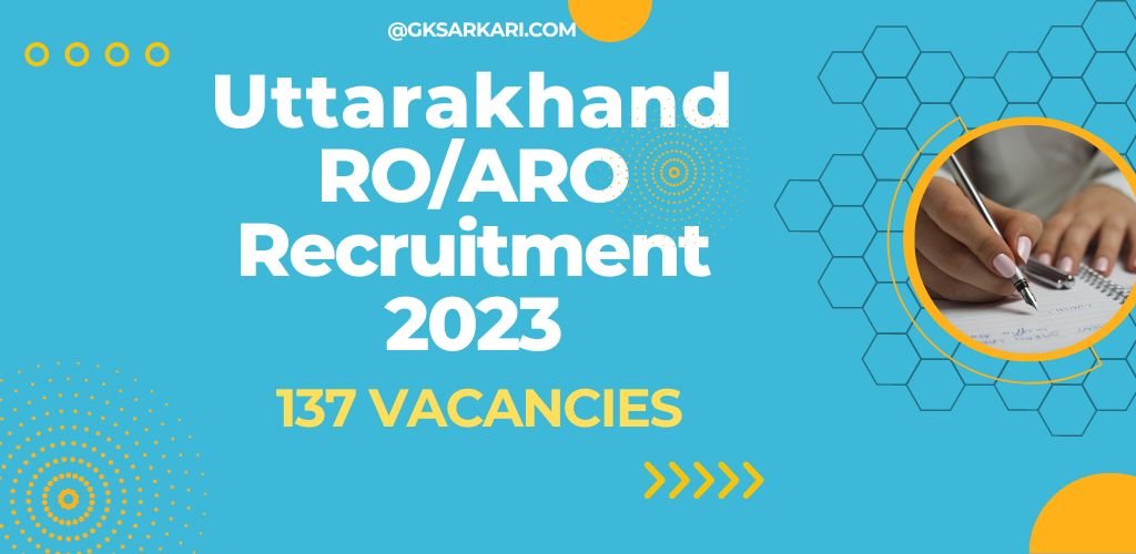 UKPSC RO ARO job Notification 2023