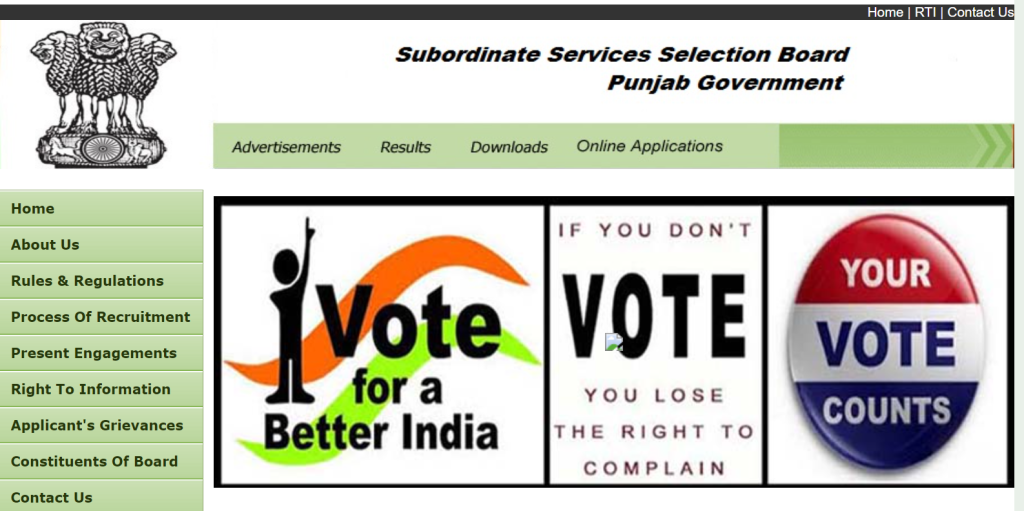 Pubjab Subordinate Services Selection Board